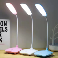 White ABS Collapsible Dimmable LED Light USB Reading Desk Lamp